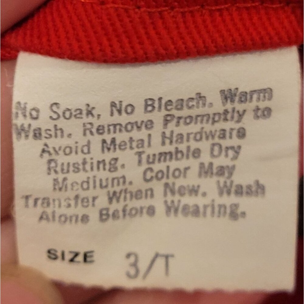 Vintage Red OshKosh Overalls - Picture 4 of 7